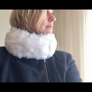 White fox fur wrap